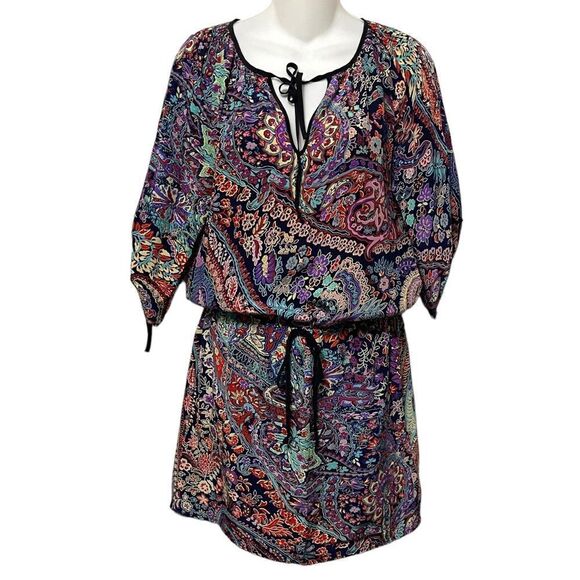 YUMI KIM Silk Paisley Floral Dress XS - Picture 1 of 8
